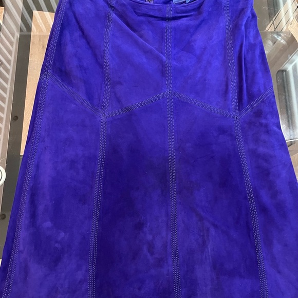 Jasper Conran Super Soft Purple Suede Skirt UK 14 - Picture 3 of 3